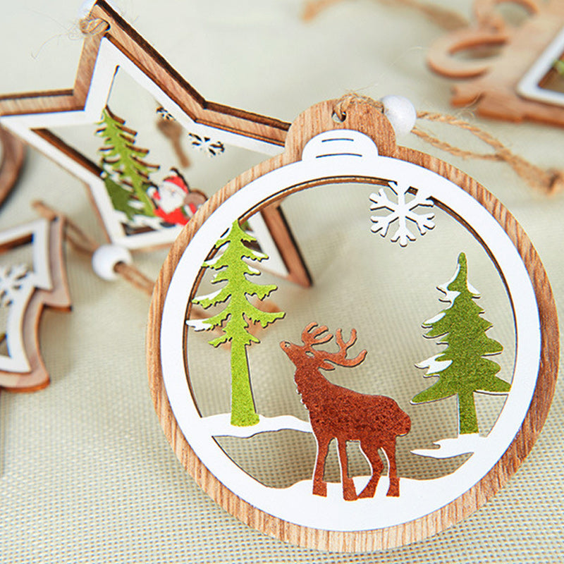 Pendentif en Bois de Noël