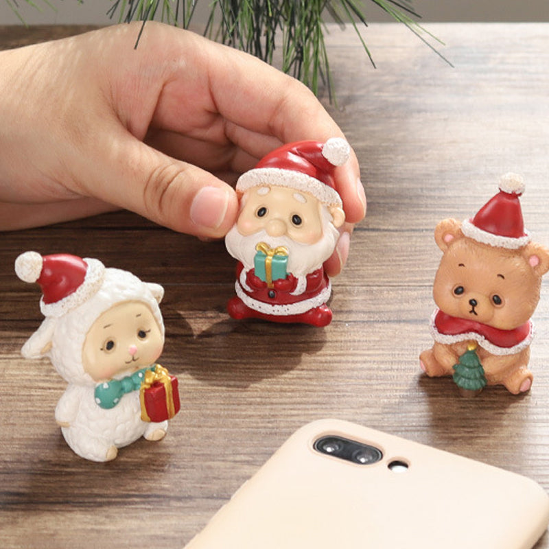 Ornements de père Noël animaux faits à la main