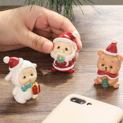 Ornements de père Noël animaux faits à la main