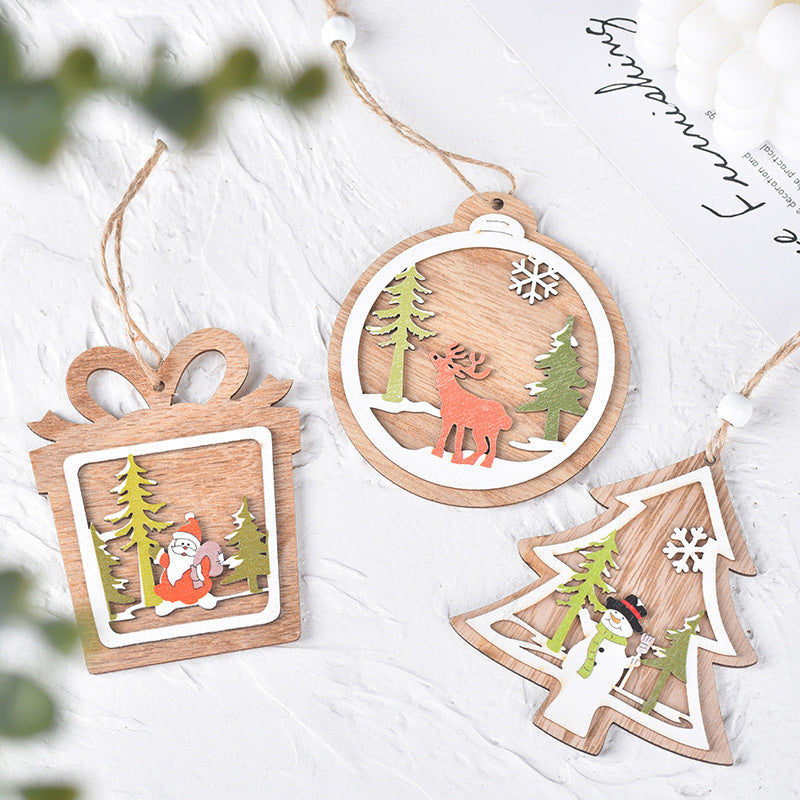 Pendentif en Bois de Noël