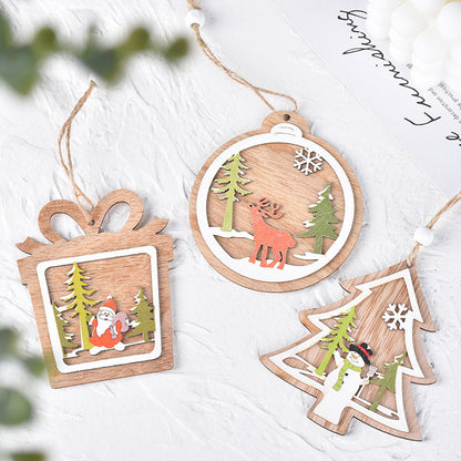 Pendentif en Bois de Noël