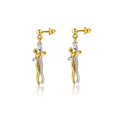 💕Collier et Boucles d'Oreilles Le Conte de Deux Amoureux