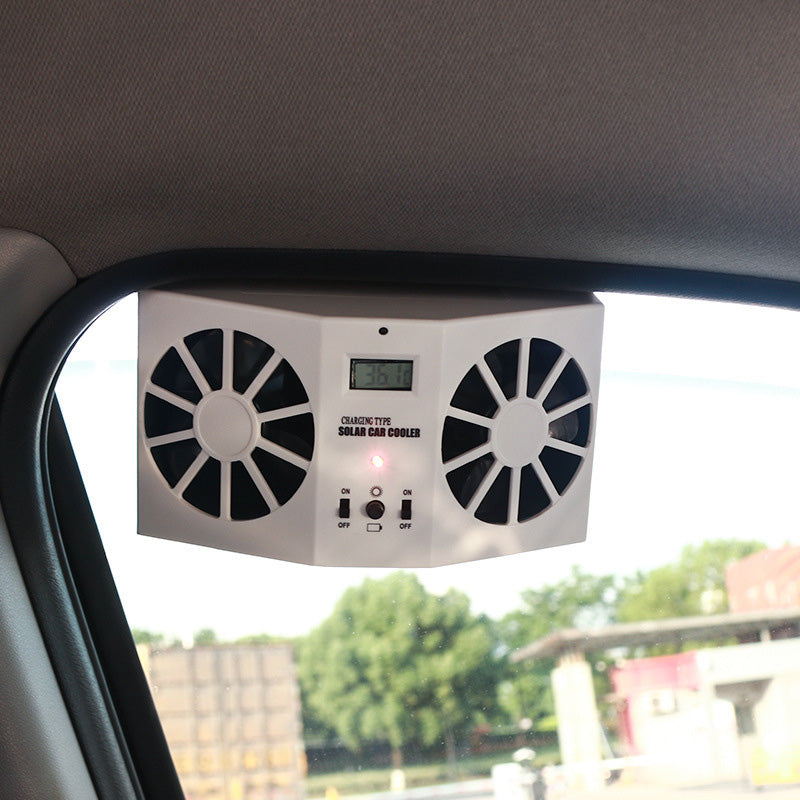 Ventilateur d'aération de fenêtre de voiture à énergie solaire