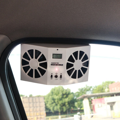 Ventilateur d'aération de fenêtre de voiture à énergie solaire