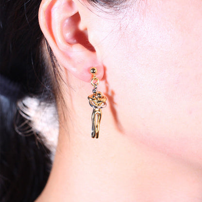 💕Collier et Boucles d'Oreilles Le Conte de Deux Amoureux