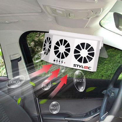 Ventilateur d'aération de fenêtre de voiture à énergie solaire
