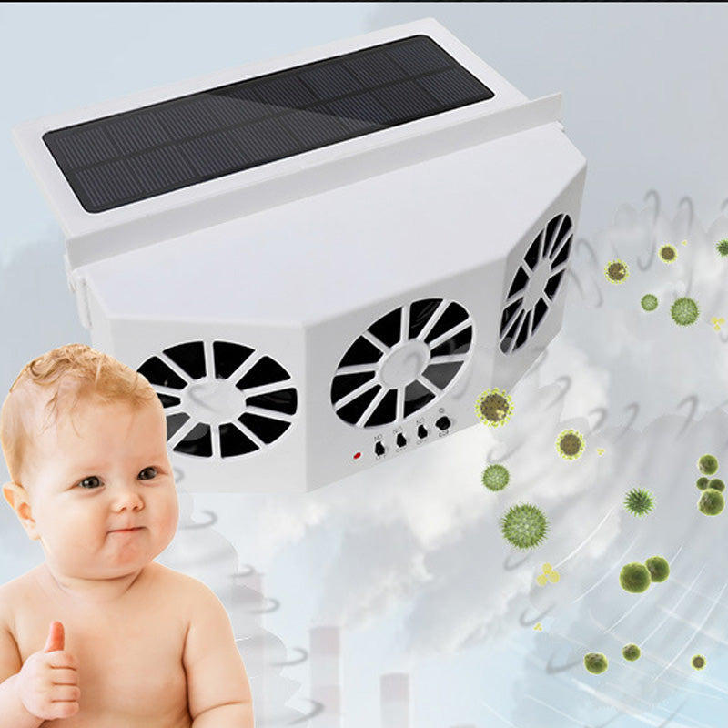 Ventilateur d'aération de fenêtre de voiture à énergie solaire