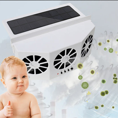 Ventilateur d'aération de fenêtre de voiture à énergie solaire