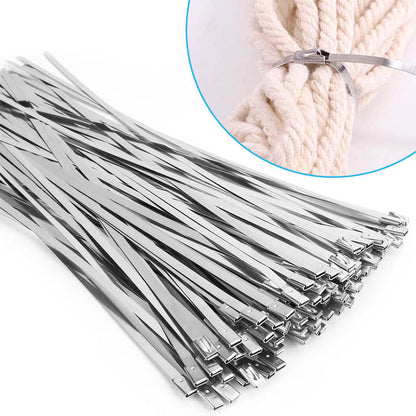 Attaches Etalliques à Fermeture Rapide pour Câbles (100 PCs)