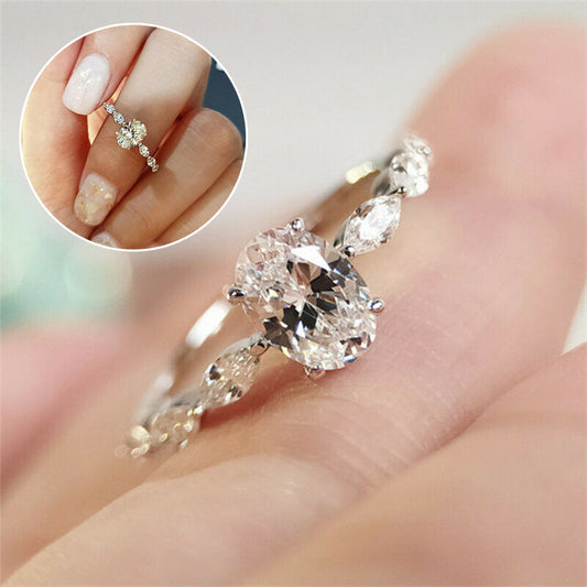 Bague de mariage élégante en zircon
