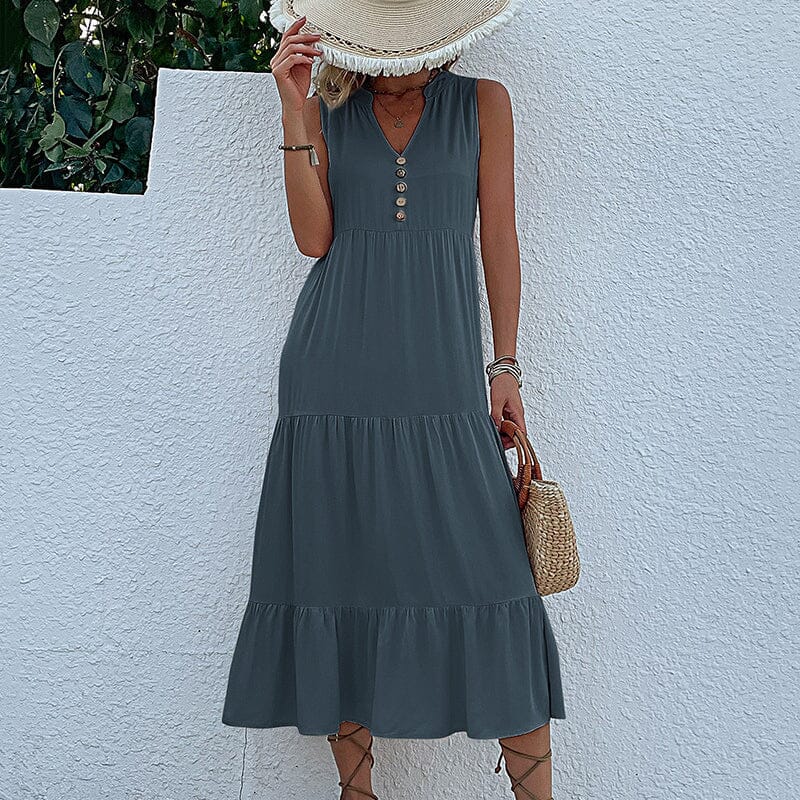 Robe Débardeur avec Boutons