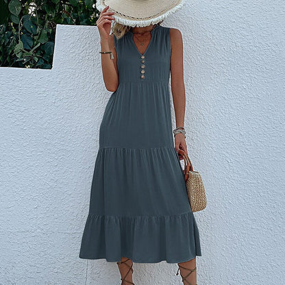 Robe Débardeur avec Boutons