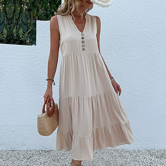Robe Débardeur avec Boutons