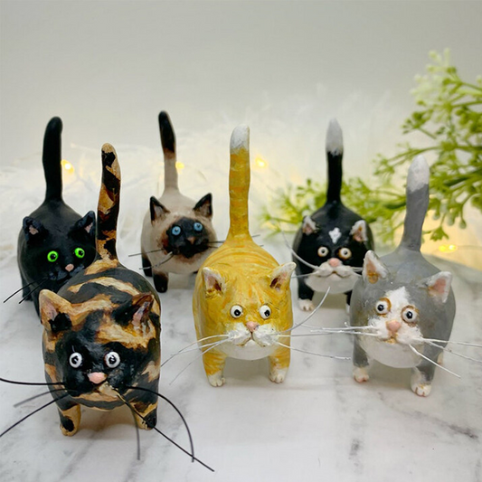 🎉Vente anticipée de Noël - 49 % OFF 🎁Sculpture miniature de chaton