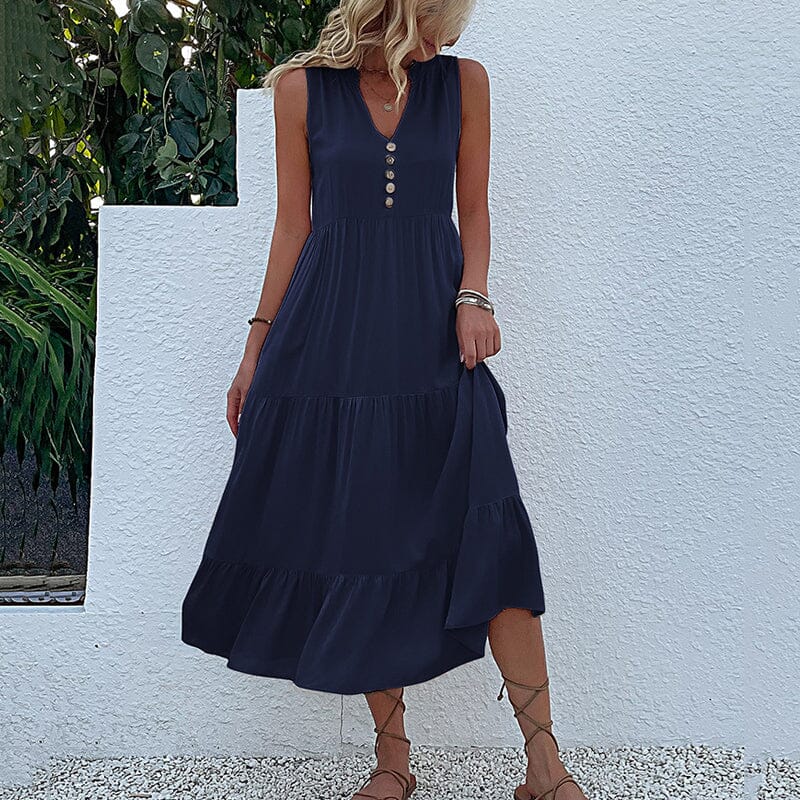 Robe Débardeur avec Boutons
