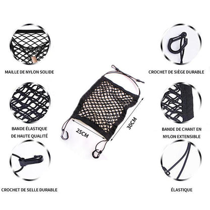 🚗Sac Filet de Rangement pour Voiture Organisateur pour Siège d'Auto