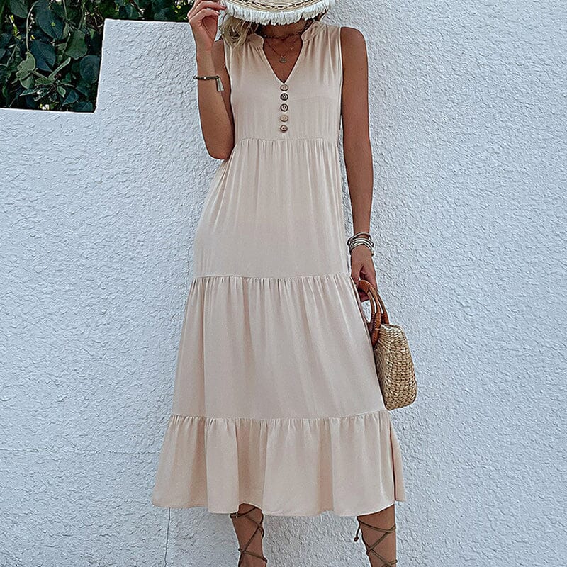 Robe Débardeur avec Boutons