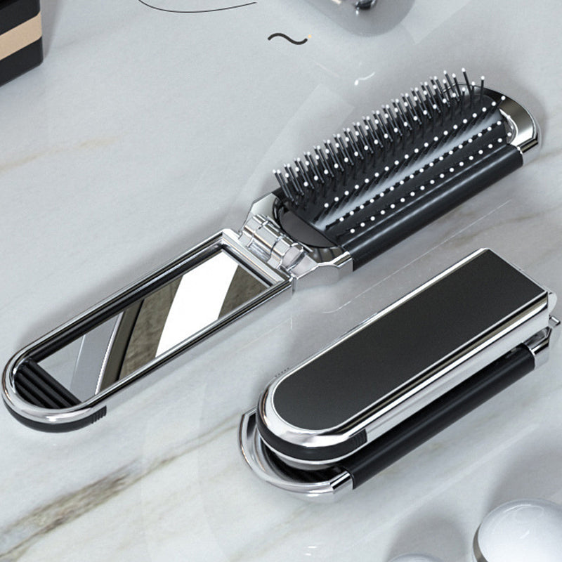 Brosse à cheveux miroir pliant de voyage