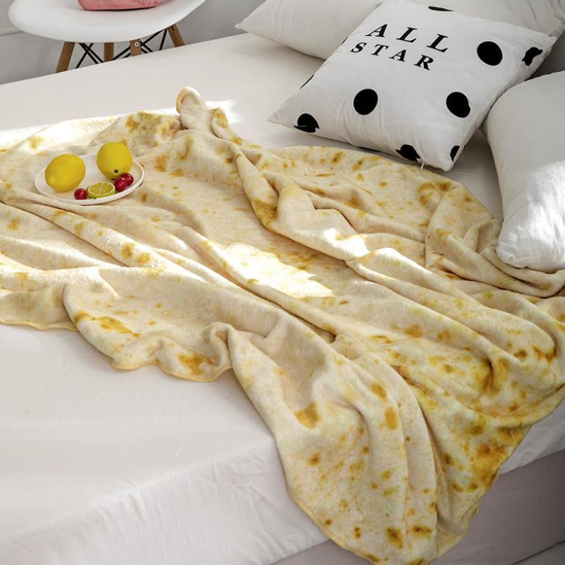 Couverture à crêpes de maïs en velours corail