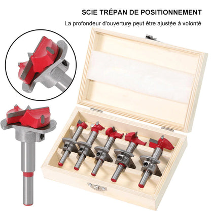 Jeu de mèches de positionnement pour le travail du bois