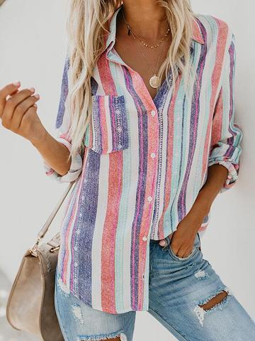 Chemise à rayures verticales