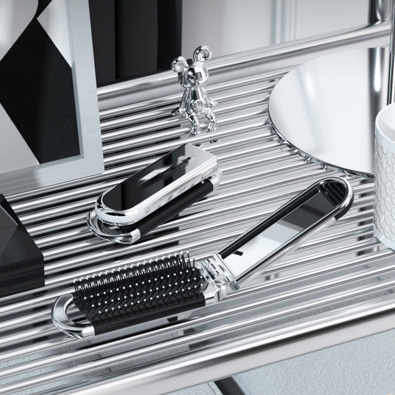 Brosse à cheveux miroir pliant de voyage