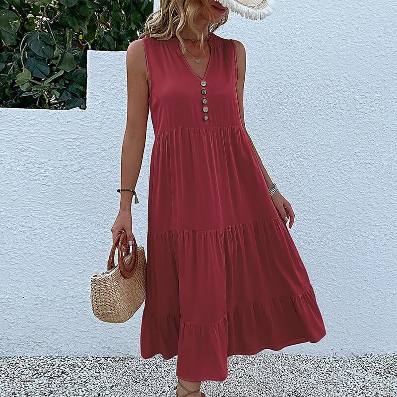 Robe Débardeur avec Boutons