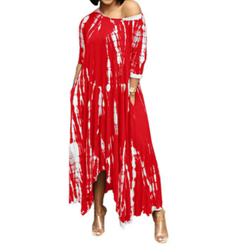 Robe irrégulière à imprimé tie-dye