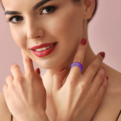 Bague Lumineuse Colorée en Résine