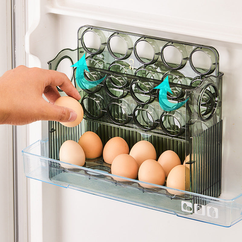 Boîte de stockage d'œufs à rabat automatique
