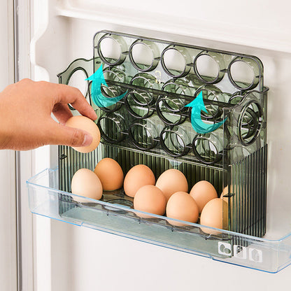Boîte de stockage d'œufs à rabat automatique