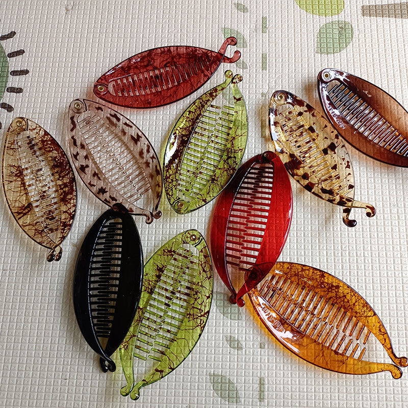 Nouvelle Conception Acétate Banane Motif Poignées de Cheveux