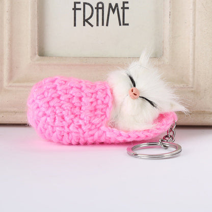 Porte-clés Chaton endormi mignon