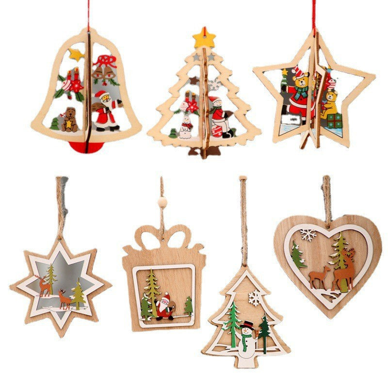 Pendentif en Bois de Noël