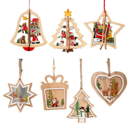 Pendentif en Bois de Noël