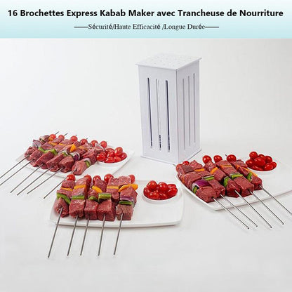 Trancheuse de Nourriture Grill BBQ Brochette Express Avec 16 Trous