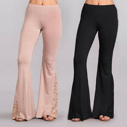 Femmes Pantalon Évasées Dentelles de la Mode