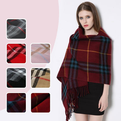 Hiver Femmes Châle à Plaid avec Poches