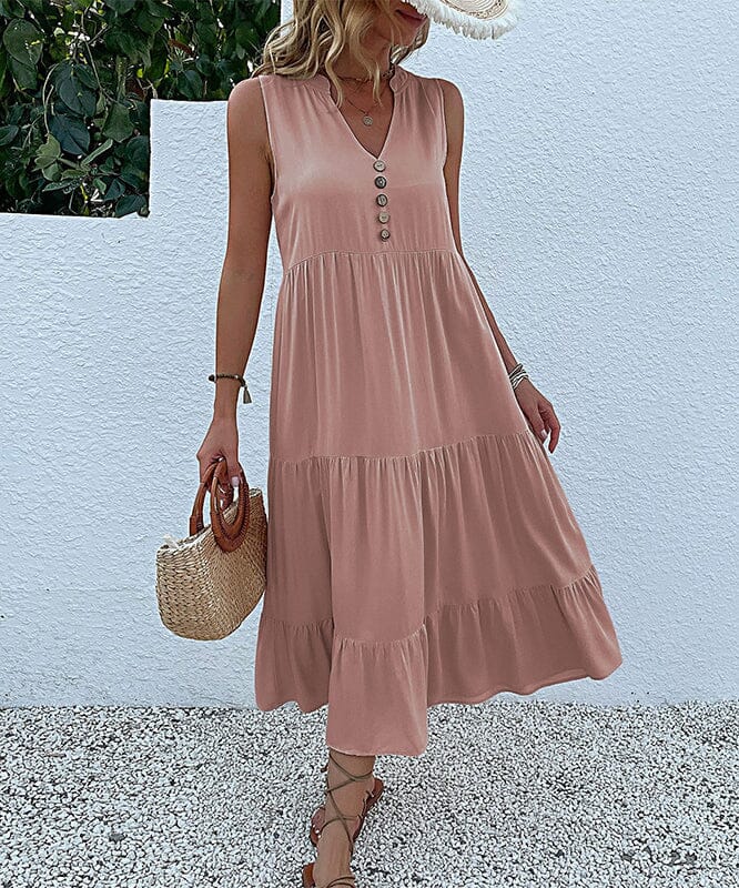Robe Débardeur avec Boutons