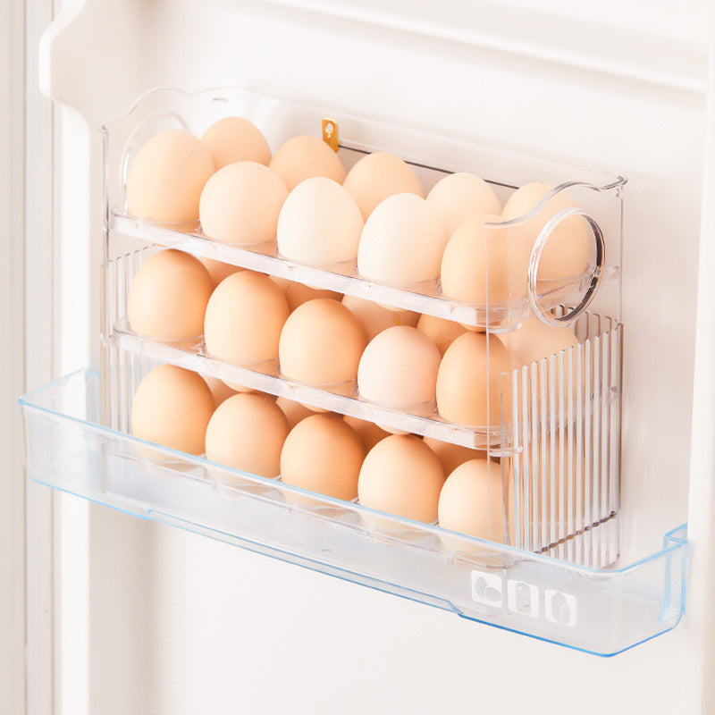 Boîte de stockage d'œufs à rabat automatique