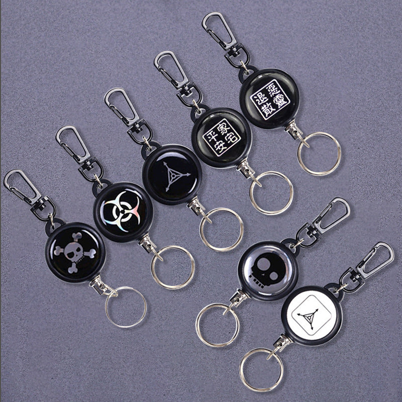 Porte-clés avec Câble Métallique Rétractable