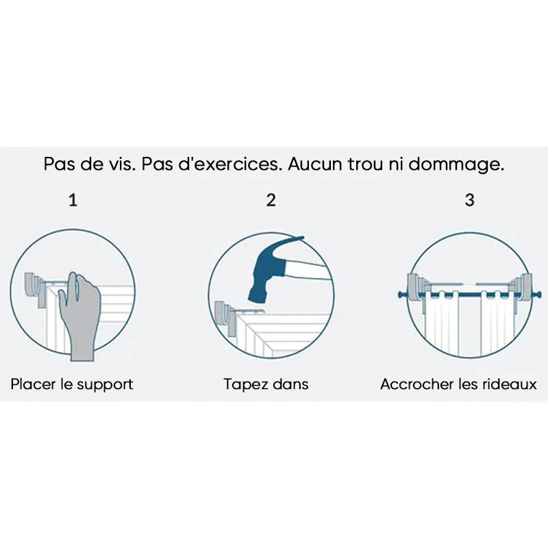 Supports de Tringle à Rideau