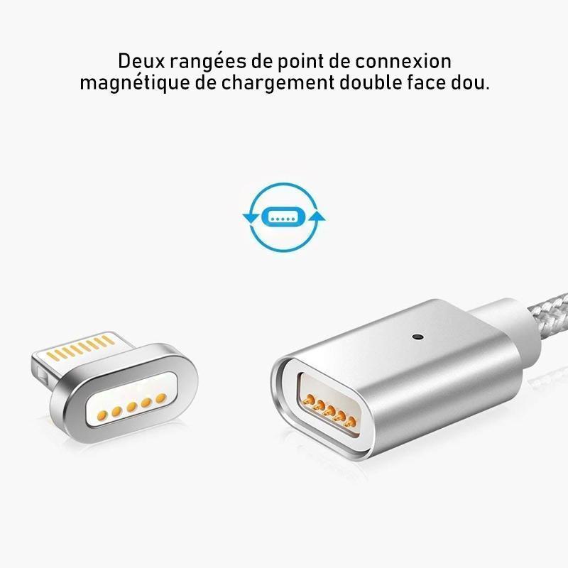 Câble de Charge Magnétique pour iPhone, Android et Type C