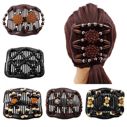 Peigne Magique à Cheveux en Bois à Double Faces