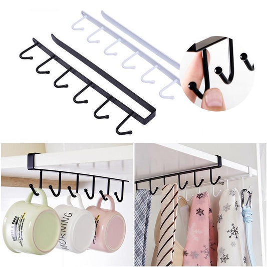 Support à Crochets Multifonctionnel sous Armoire