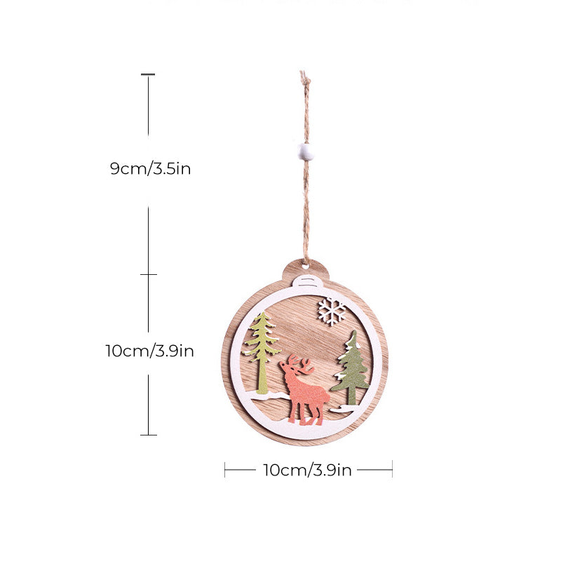 Pendentif en Bois de Noël