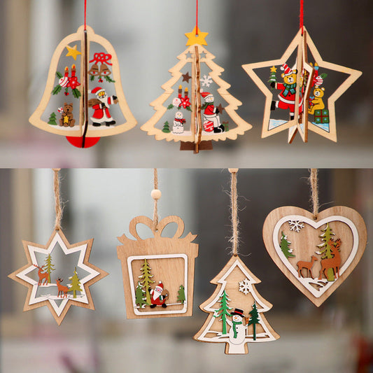 Pendentif en Bois de Noël