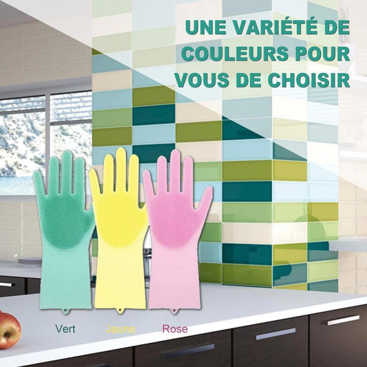 Gants De Lave-Vaisselle En Silicone