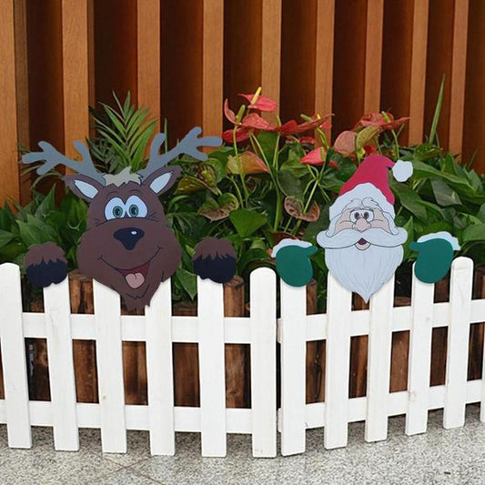 🎅Prévente de Noël🎅Décoration de Clôture sur le Thème de Noël