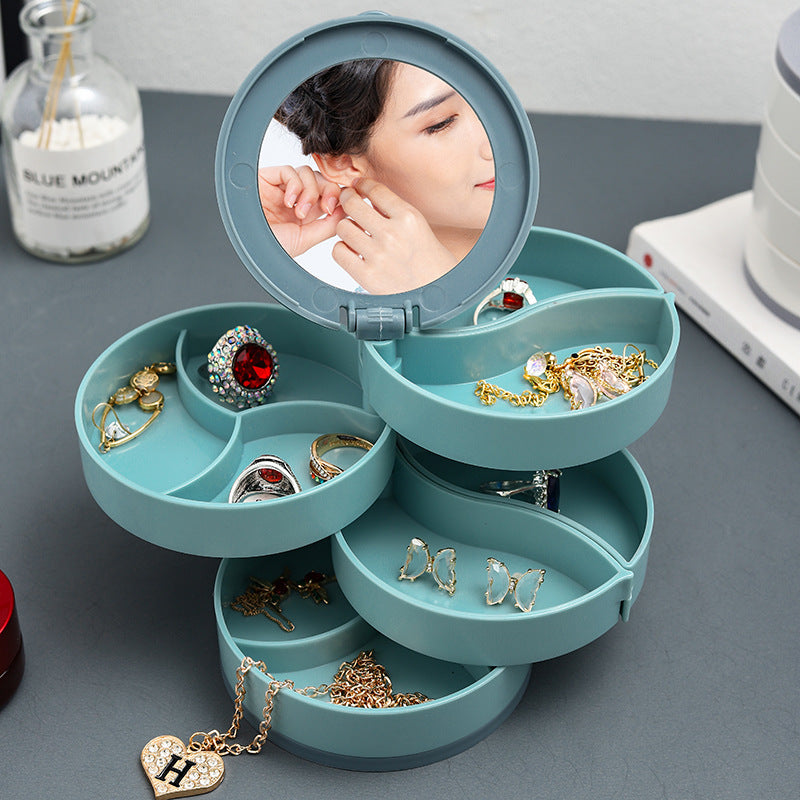 Boîte à bijoux rotative multicouche